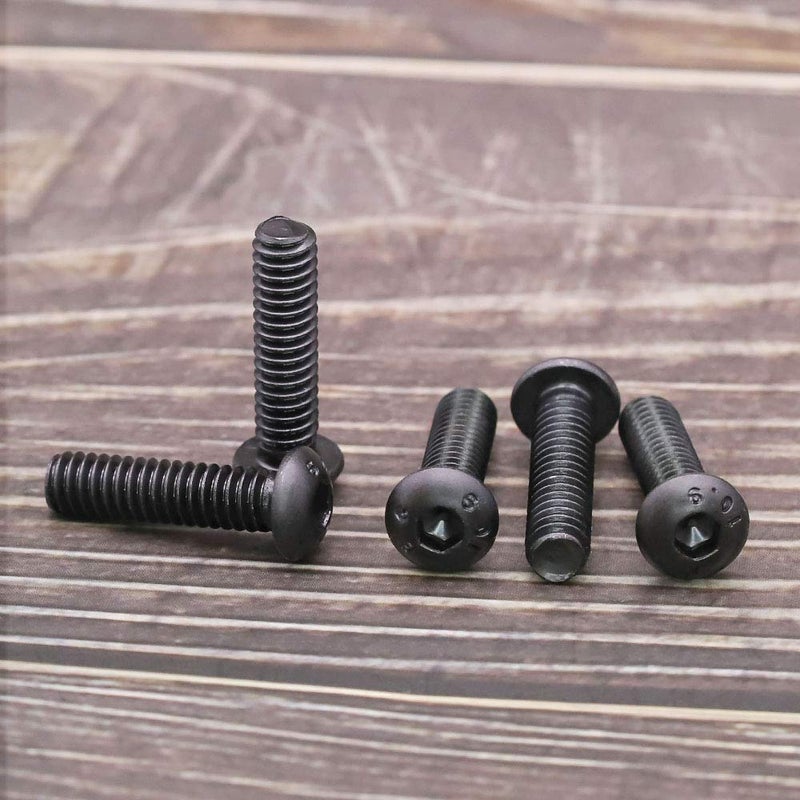 EASTLO 1/4-20 x 1-1/2" (25 pcs) Button Head Socket Cap Screws Bolts Alloy Steel 10.9 Grade, Black Oxide Finish, Full Machine Thread - Image 4
